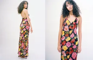 Rose Burnout Slip Dress